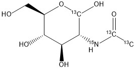 N-[1,2-13C2]acetyl-D-[1-13C;15N]glucosamine